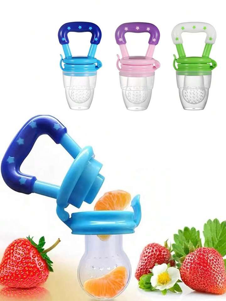 Pack of 3 – Silicone Baby Care Bundle | Spoon Feeder + Fruit Pacifier + U-Shape Toothbrush | Safe & Soft Feeding Set for Infants and Toddlers