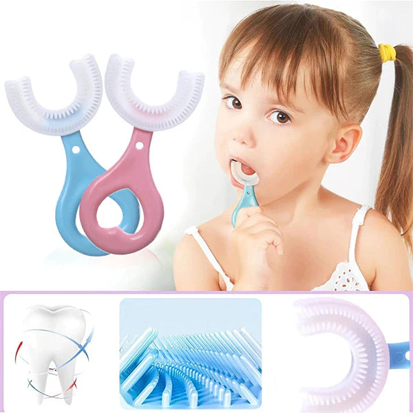 Pack of 3 – Silicone Baby Care Bundle | Spoon Feeder + Fruit Pacifier + U-Shape Toothbrush | Safe & Soft Feeding Set for Infants and Toddlers