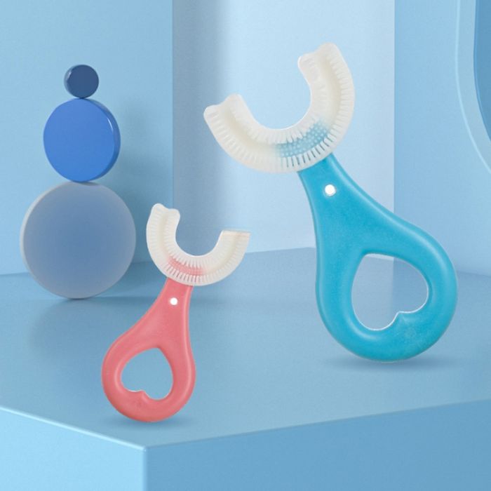 2-Piece U-Shaped Kids Brush