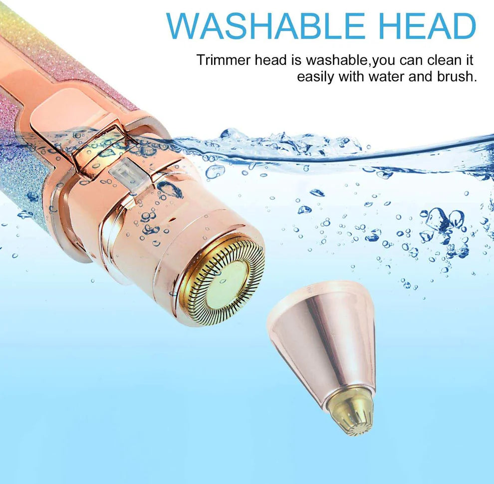 2-in-1 Eyebrow Trimmer & Facial Hair Shaver for Women – Rechargeable, Painless & Precise Beauty tool