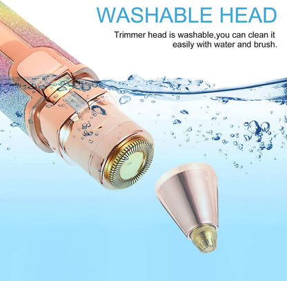 2-in-1 Eyebrow Trimmer & Facial Hair Shaver for Women – Rechargeable, Painless & Precise Beauty tool