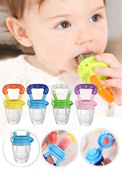 Pack of 3 – Silicone Baby Care Bundle | Spoon Feeder + Fruit Pacifier + U-Shape Toothbrush | Safe & Soft Feeding Set for Infants and Toddlers